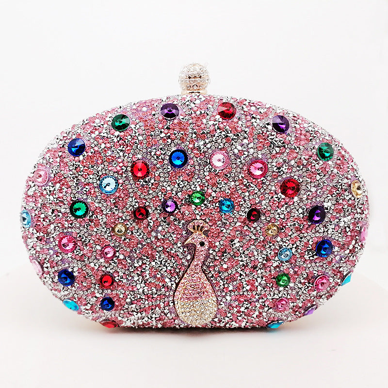 Wholesale Diamond Set Banquet Color Luxury Banquet Fashion Water Diamond Handbag